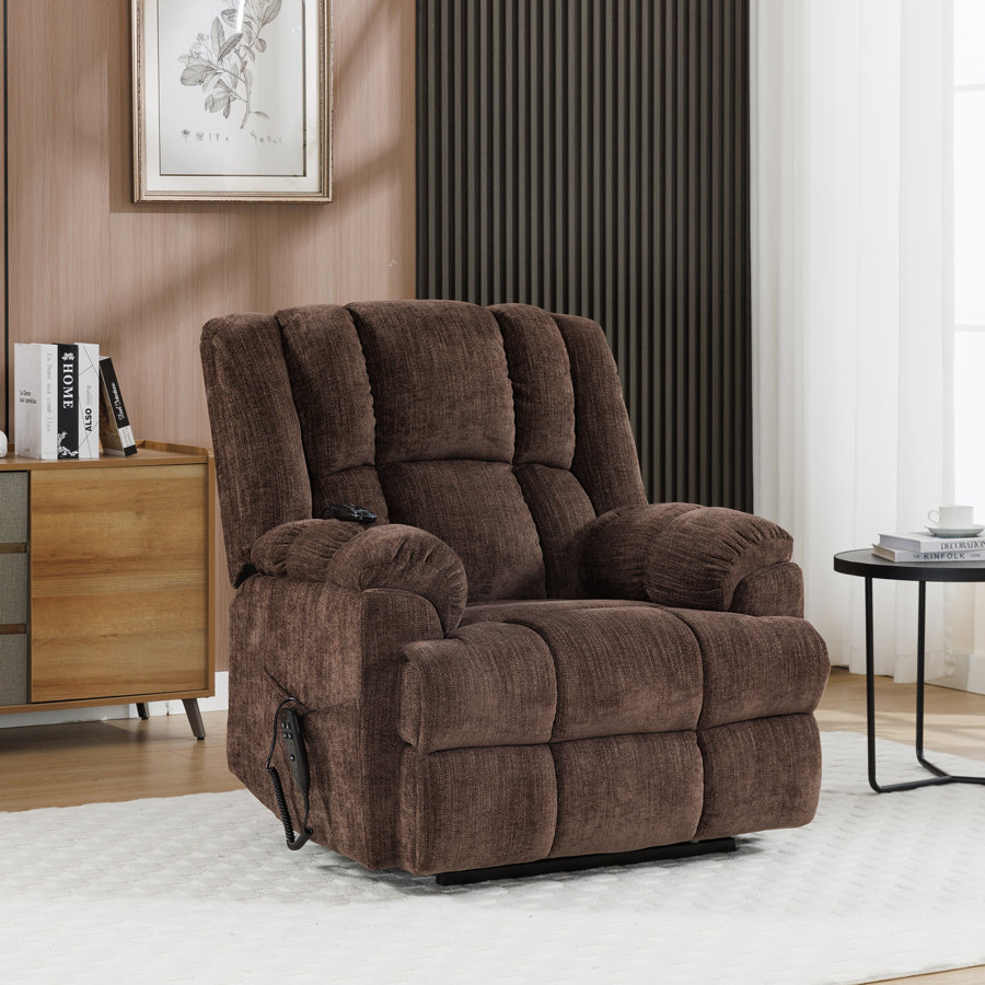 Aura Dual Motor Power Lift Recliner with Heat and Massage, Infinite Position, 180°Reclining, Sidepocket
